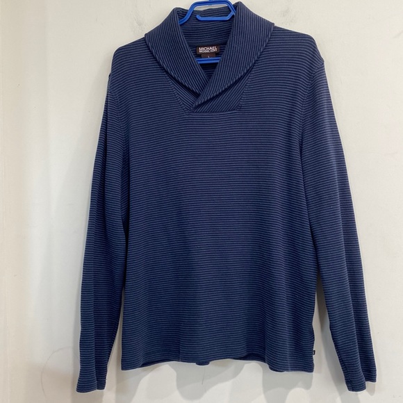 Michael by Michael Kors Long Sleeve Cotton Sweater/ Top Navy Blue/ Blue  L - Picture 1 of 8